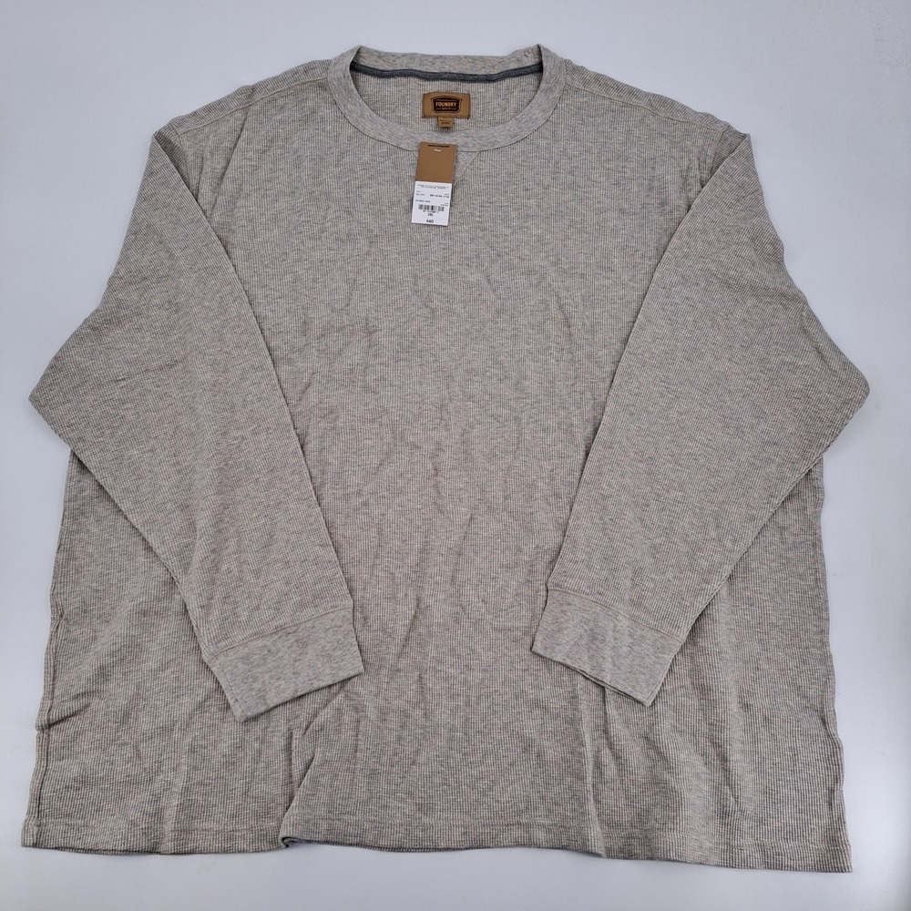 The Foundry Supply Co Thermal Shirt Mens 5XL 100% Cotton Oatmeal Waffle Knit
